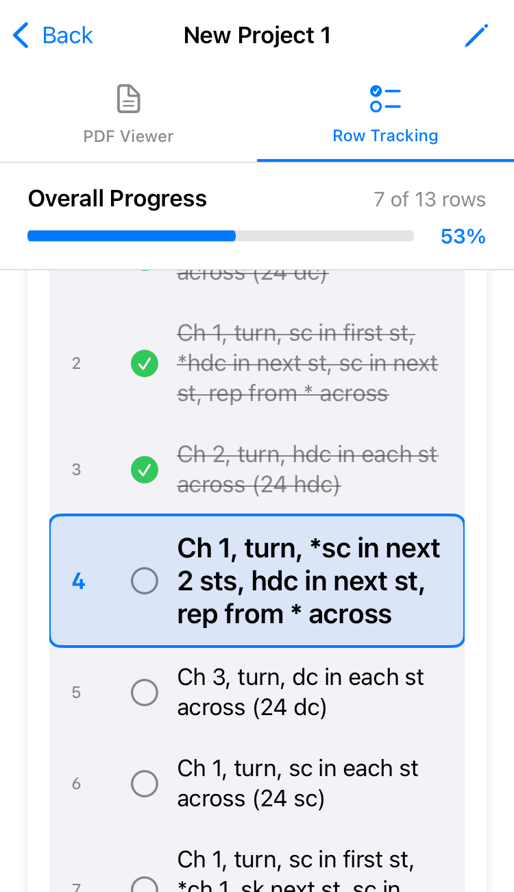 Row Tracking